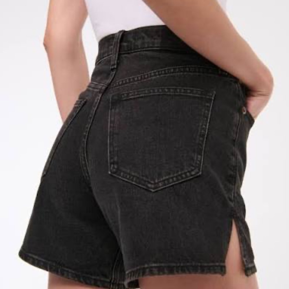 Abercrombie & Fitch High-Waist Black Denim Shorts